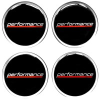 Chrome Performance Edition 3d domed car wheel center cap emblems stickers decals, Chome