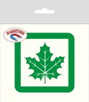 Magnetic sticker "Maple leaf" with veins 100 x 100 mm /MG-0266