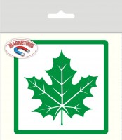 Magnetic sticker "Maple leaf" with veins 150 x 150 mm /MG-0004