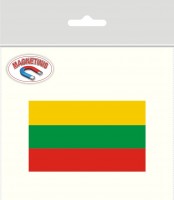 Magnetic sticker "Flag of Lithuania" 100 x 60 mm /MG-0039