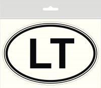 LTR-0042 Lipdukas "LT" (Lietuva) 100 x 65 mm 