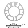 8mm Universal Aluminium Wheel Spacers Shims 4 / 5 Stud Pattern Adapter