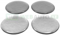 Silver embossed stickers for rim caps 4 x 58 mm