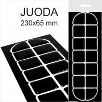 230 x 65 mm (30 x 30 mm 14pcs.) Black protruding protective stickers made of polymer