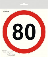 LTR-0088 Sticker "Limited speed - 80 km /h"