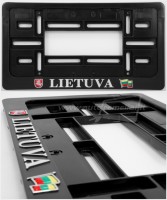 Number Plate Surrounds frame embossed with the inscription LIETUVA& with the Lithuanian coat of arms Vytis and the flag, for numbers 300x150 mm