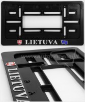 Number Plate Surrounds frame embossed with the inscription LIETUVA with the Lithuanian coat of arms Vytis and the EU flag, for numbers 300x150 mm