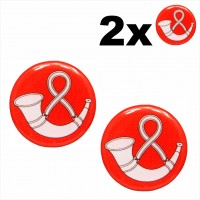 2 pcs. Ø30 mm Number Plate Stickers Gel Domed Decals Badges Taurage coat of arms
