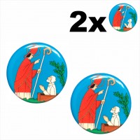 2 pcs. Ø30 mm Number Plate Stickers Gel Domed Decals Badges Telsiai coat of arms